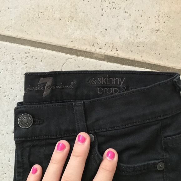 NWOT 7FAM BLACK JEANS - Picture 2 of 4